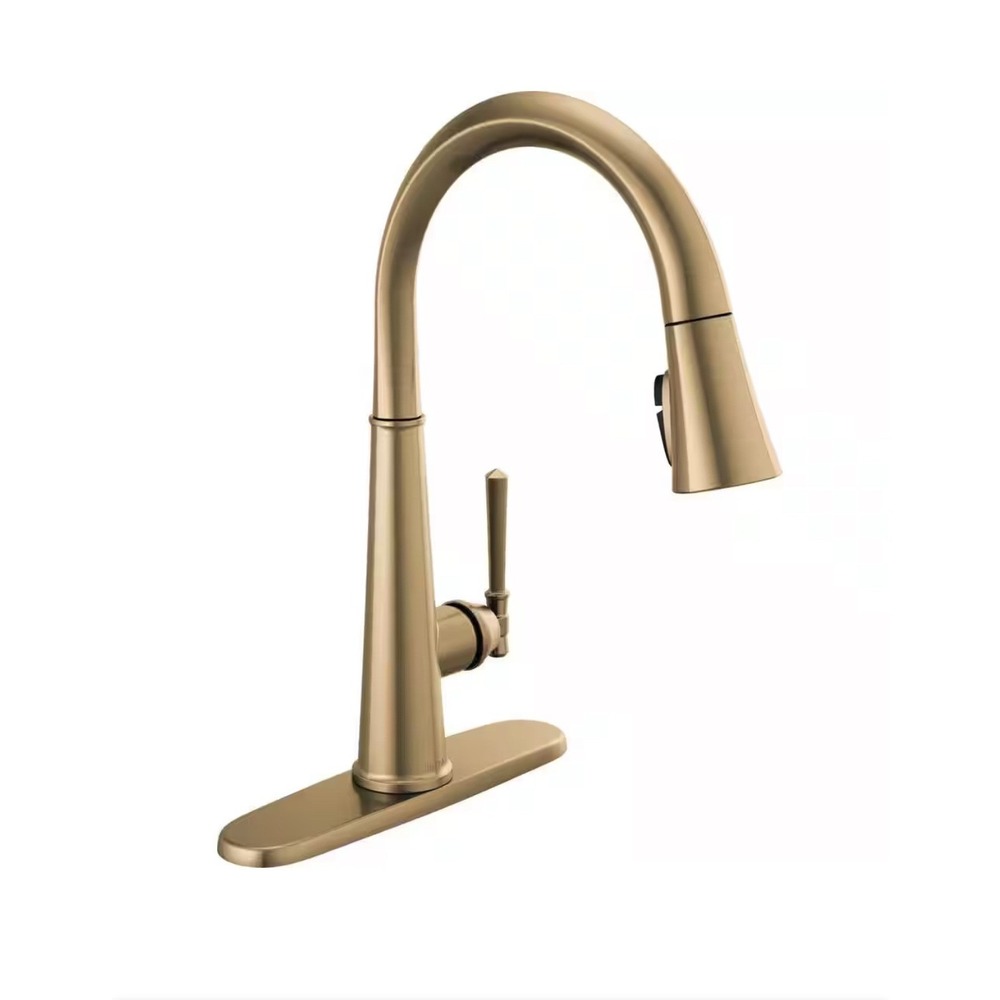 Delta Emmeline Single Handle Pull Down Sprayer Kitchen Faucet Champagne Bronze